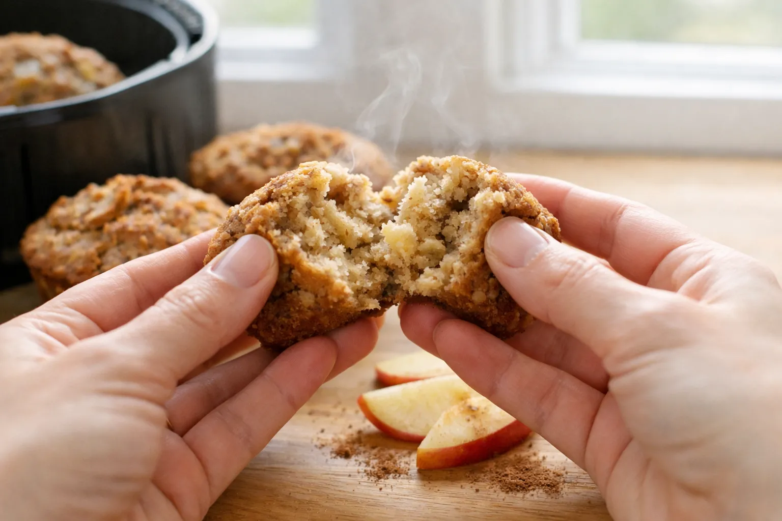 gezonde appel kaneel muffins airfryer