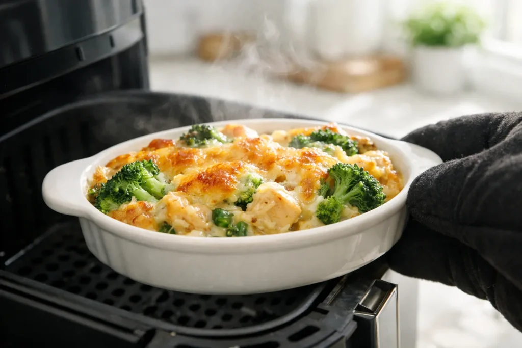 airfryer kip broccoli ovenschotel gezond
