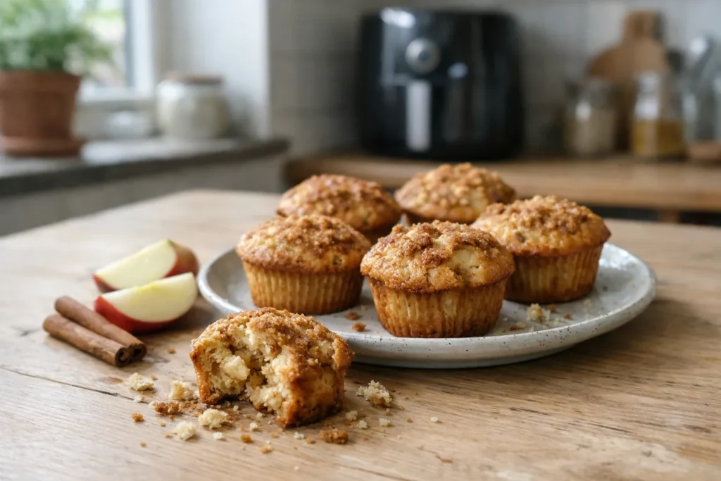 appel kaneel griekse yoghurt muffins airfryer