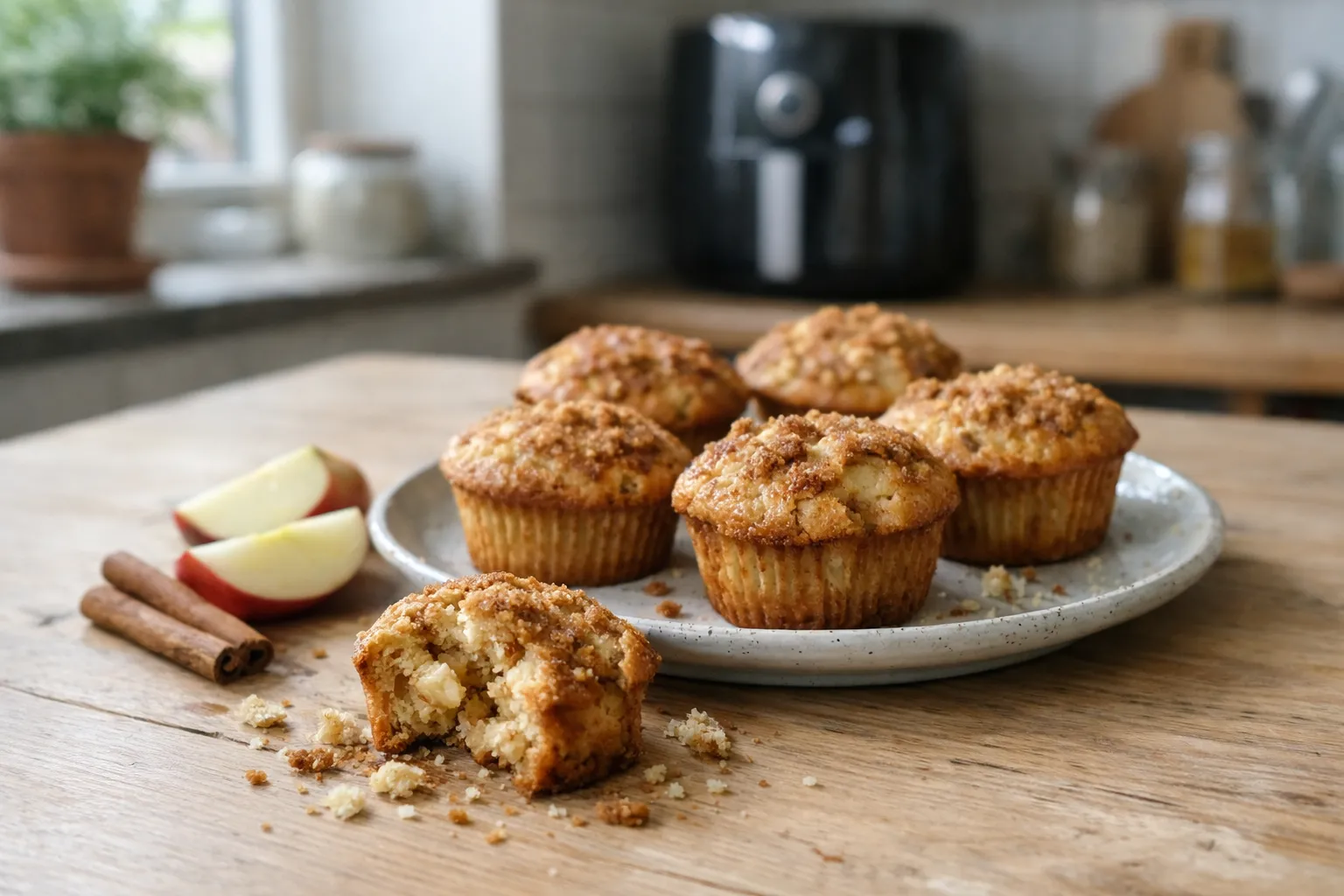 Appel kaneel griekse yoghurt muffins airfryer