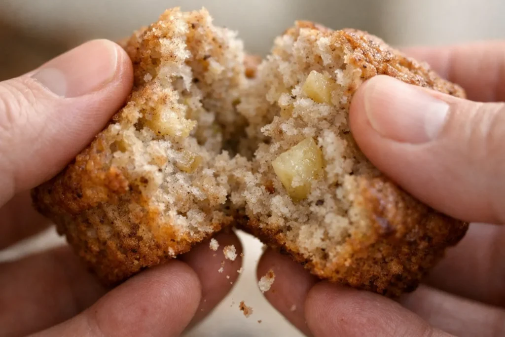 luchtige appel kaneel yoghurt muffins binnenkant