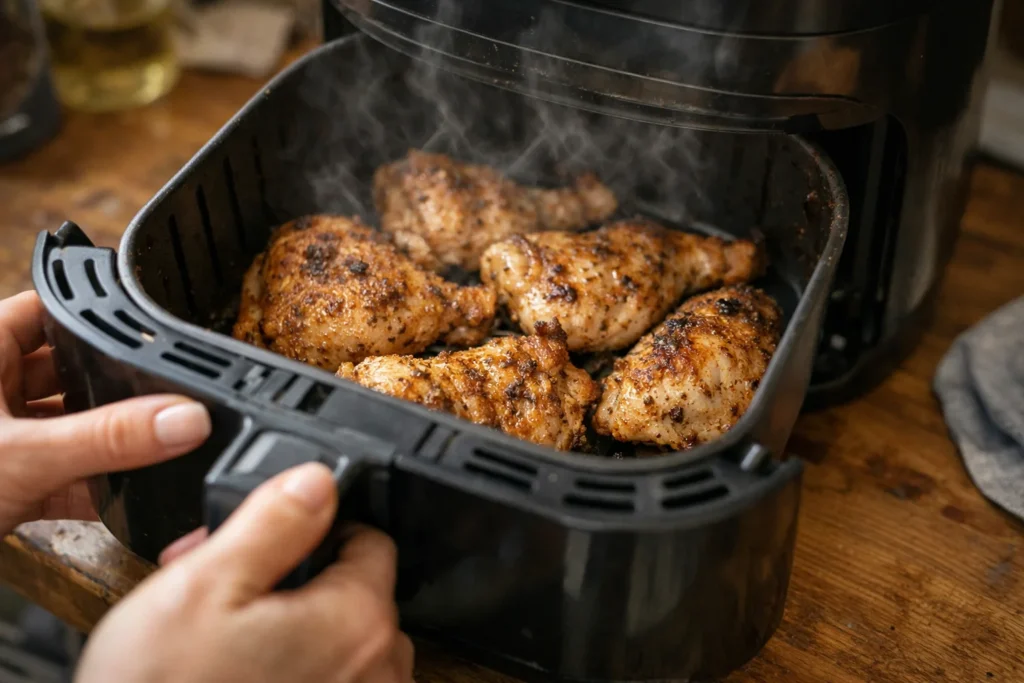kip roosteren in de airfryer voor curry